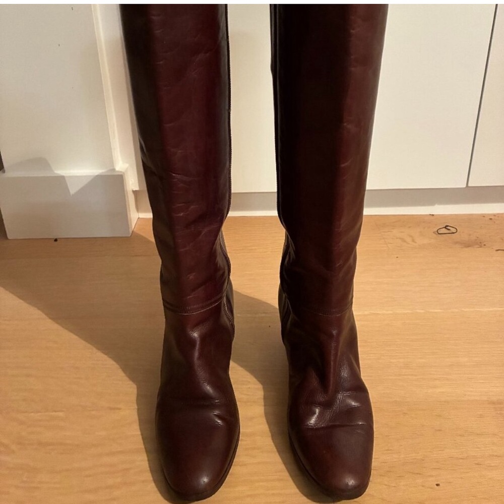 Women's Heeled Boots in Brown Leather